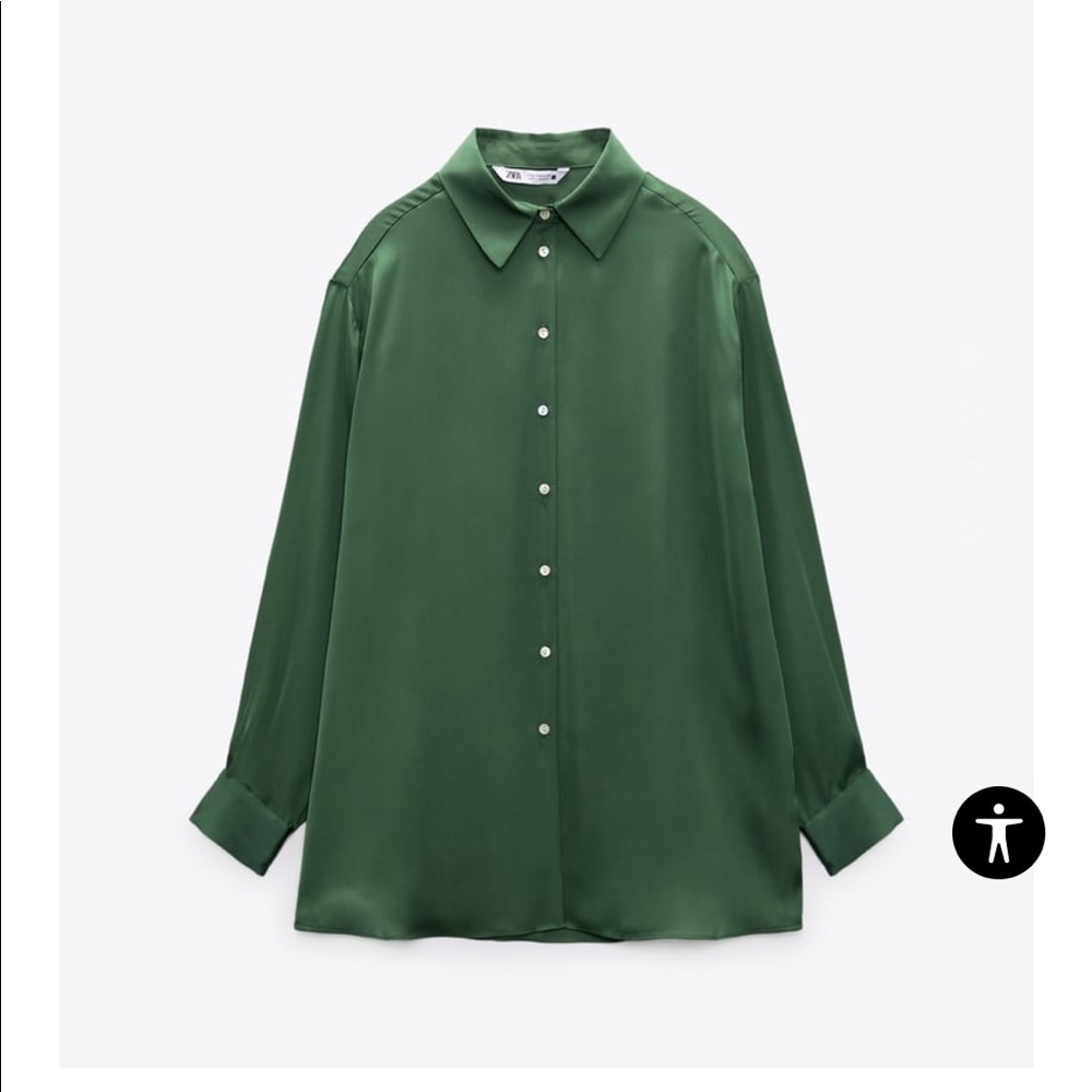 Zara Satin effect blouse NWT